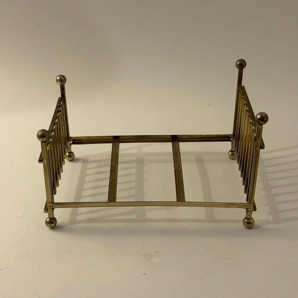 VTG Shackman Dollhouse Miniature Brass Spindle Bed Frame 1:12 Japan Finials
